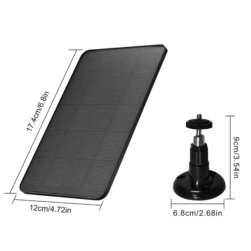 Solar Panel 10W 5V Charging Surveillance Camera.