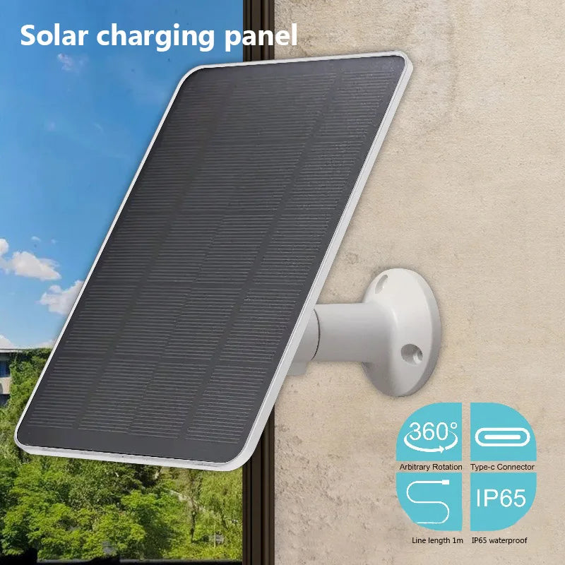 Solar Panel 10W 5V Charging Surveillance Camera.