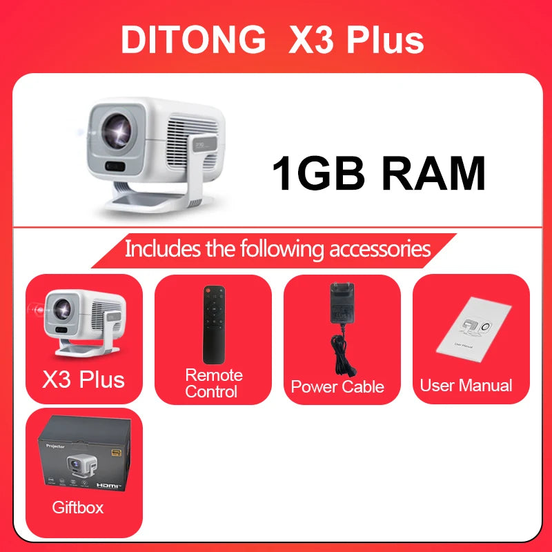 DITONG X3Plus HD Projector